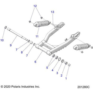 Asm-Swingarm Gl Black by Polaris 1824949-266 Swingarm