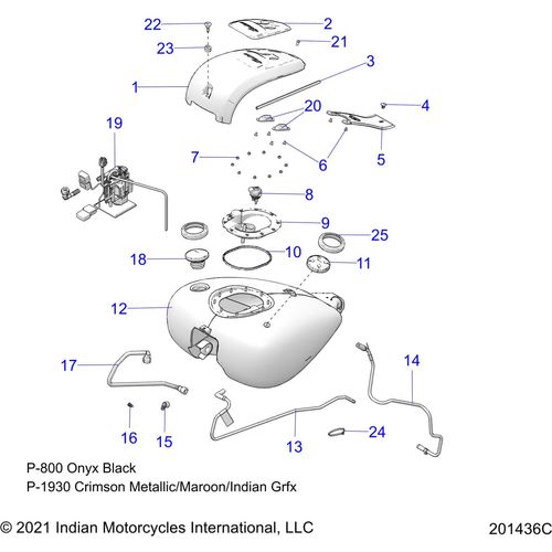 Asm-Tank Fuel Crmmtmrnmtgfx by Polaris 1025508-1930 Fuel Tank