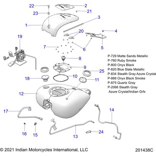 Asm-Tank Fuel Rubysmk by Polaris 1025508-760 Fuel Tank