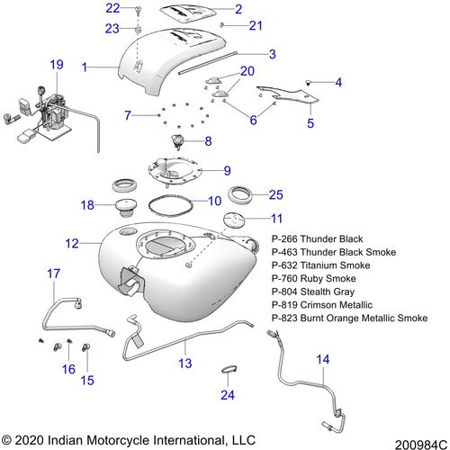 Asm-Tank Fuel Stlth Gry by Polaris 1025508-804 Fuel Tank