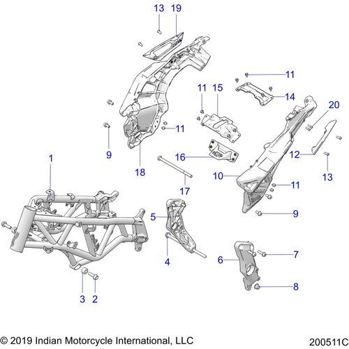 Assembly Tank Support Bottom by Polaris 1024794 OEM Hardware