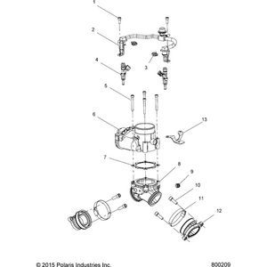 Assembly, Throttle Body by Polaris 1204975 Throttle Body Boot