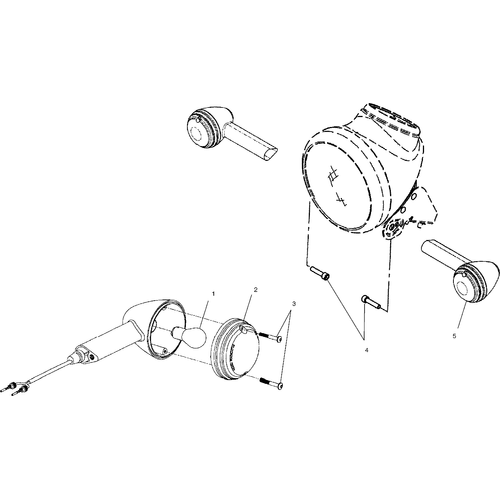 Assembly, Turn Signal, Front, Right by Polaris 2410245 Turn Signal
