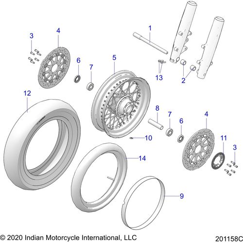 Assembly Wheel Laced Chrome by Polaris 1522282-156 Wheel