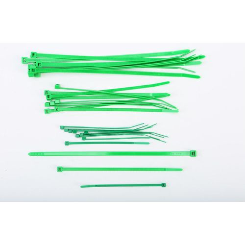 Western Powersports Zip Ties Assorted Cable Ties Green 30/Pk By Helix 303-4684