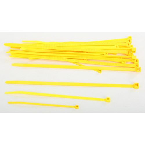 Western Powersports Zip Ties Assorted Cable Ties Yellow 30/Pk By Helix 303-4683