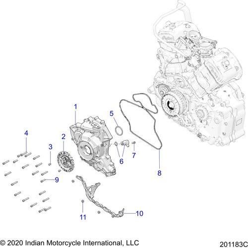 Assembly-Cover-Acg Ind Tnm by Polaris 1206269-650 Cam Cover