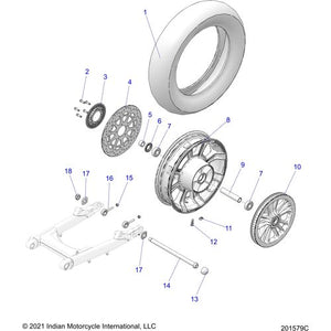 Axle Rear-Forged Ms by Polaris 5916588 Axle