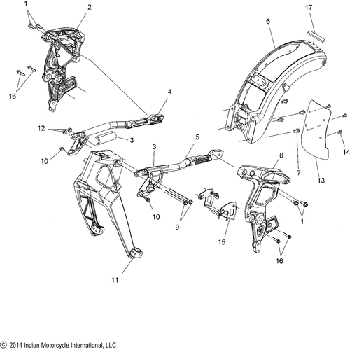 Backbone LH Black by Polaris 1019871-266 Frame Backbone