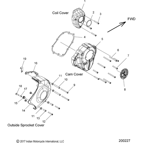 Badge-Outr Cam Cvr Black/Cdygry by Polaris 5263834-14 Cam Cover