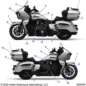 Badge-V-Cover Ti by Polaris 7189305-01 Tank Badge