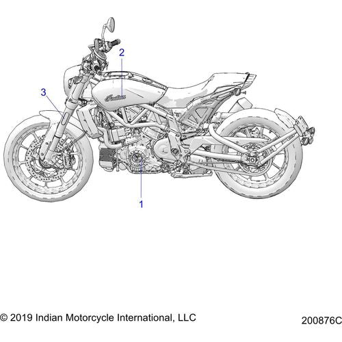 Badges And Decals - 2019 Indian Ftr 1200 Schematic-25749 OEM Schematic