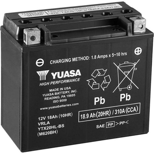 Parts Unlimited Drop Ship Battery Battery AGM Maintenance Free CCA 310 by Yuasa YUAM620BH