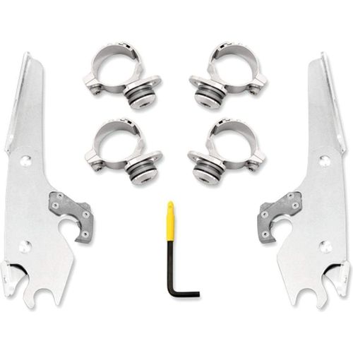 Batwing Fairing Trigger Lock Mount Kit Polished by Memphis Shades