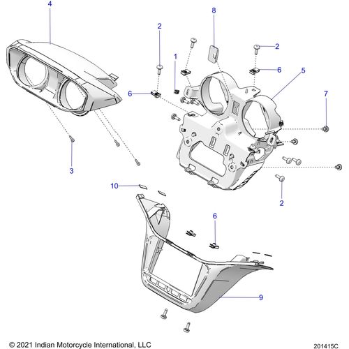 Bezel-Display Txt by Polaris 5456734 Dash Accent