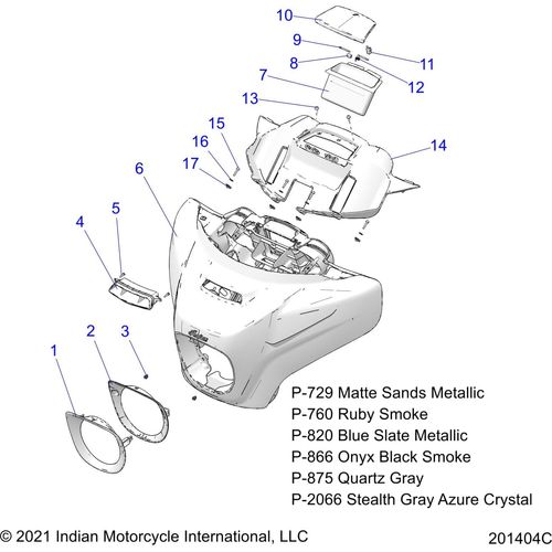 Bezel Headlight Tex by Polaris 5455002 Headlight Bezel