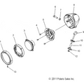 Bezel, Headlight, Wblack by Polaris