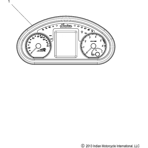 Bezel Instrument Chrome by Polaris 5451530-156 OEM Hardware