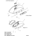 Bezel, Lock, LH by Polaris 5437237-520 Saddlebag Repair