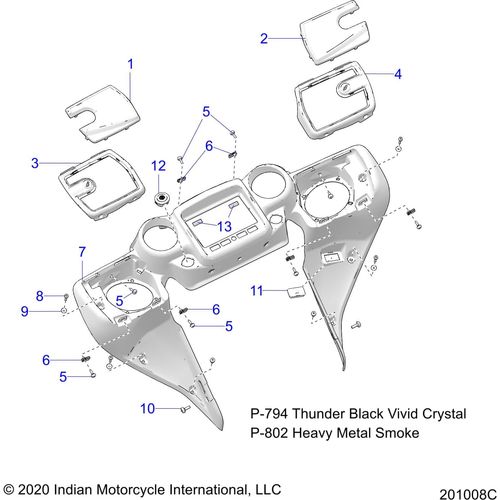 Bezel-Speaker LH Black by Polaris 5453353-266 Speaker Grill