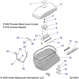 Bin-Sdlbag Flat LH Bkazcz by Polaris 5456381-809 Saddlebag