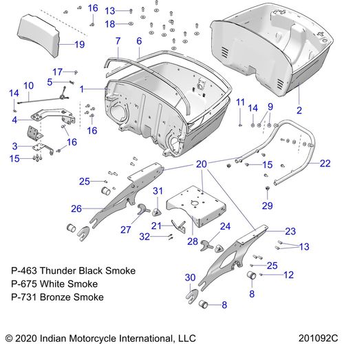 Bin-Trunk by Polaris 5455392-463 Saddlebag