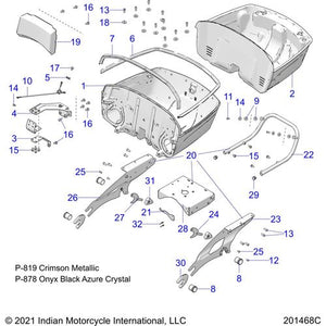 Bin-Trunk Ind Antna Onxbkazcz by Polaris 5458497-878 Trunk Bin