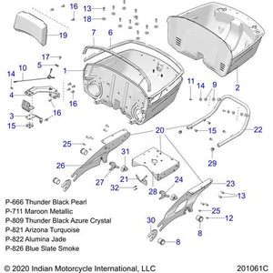 Bin-Trunk Ind Black Prl by Polaris 5455392-666 Trunk Bin
