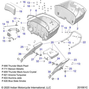 Bin-Trunk Ind Turq by Polaris 5455392-821 Trunk Bin