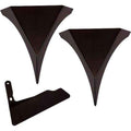 Black Cheese Wedge Package (TWO RIGHT SIDES) Flat Black with Throttle Body Cover by Witchdoctors