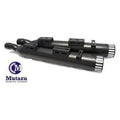 Black Deep Cut Caps 4" Thunder VM-07-B Slip On Mufflers Exhaust by Mutazu Motorcycle