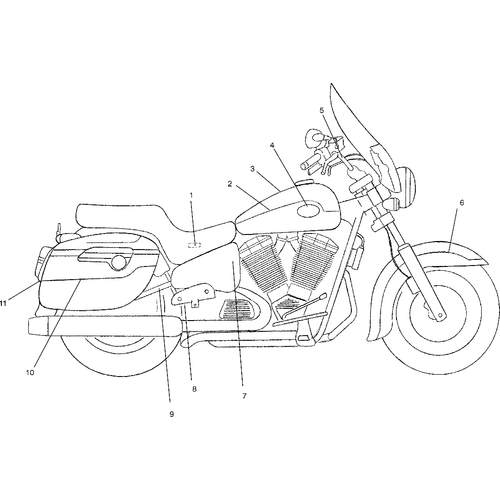 Body, Decals - 2002 Victory Touring Cruiser All Options - V02Tb16 Schematic 5950 OEM Schematic