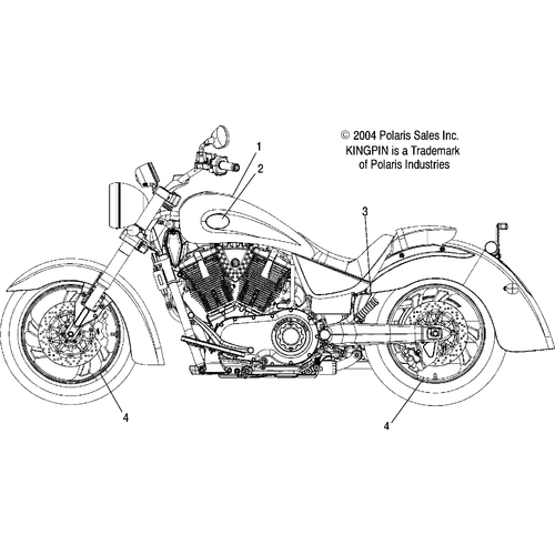 Body, Decals - 2005 Victory Kingpin/Ness All Options - V05Cb16/Dc16 Schematic 5347 OEM Schematic