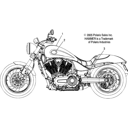 Body, Decals - 2006 Victory Victory Hammer All Options - V06Hb26 Schematic 5196 OEM Schematic