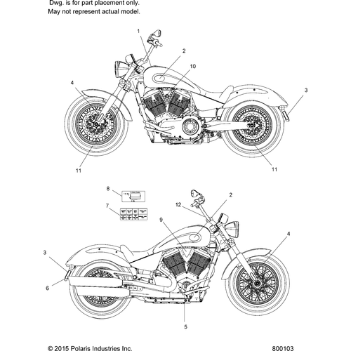 Body, Decals - 2016 Victory High Ball All Options Schematic 849 OEM Schematic