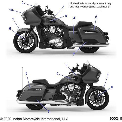 Body, Decals/Emblems All Options - 2021 Indian Challenger Standard Schematic-23622 OEM Schematic