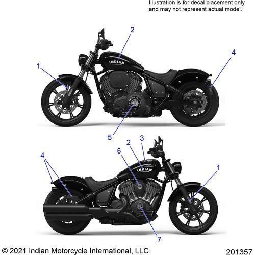 Body, Decals/Emblems/Badges All Options - 2022 Indian Chief 111 Schematic-21846 OEM Schematic