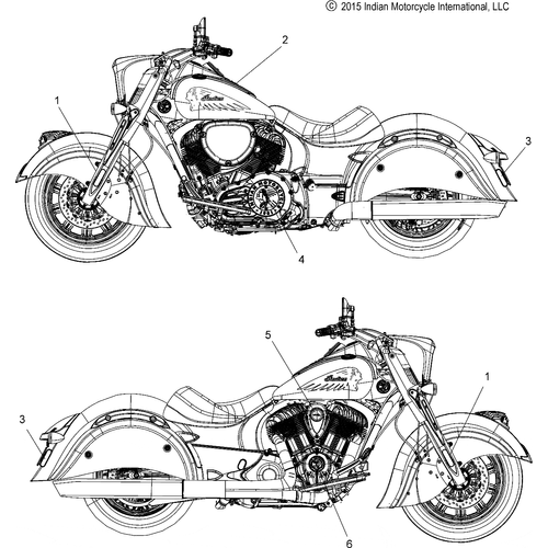 Body, Decals N16ccdaa All Options - 2016 Indian Chief Dark Horse Schematic-27922 OEM Schematic