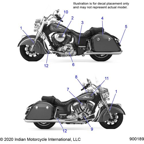 Body, Emblems And Decals All Options - 2021 Indian Springfield 111 Schematic-22410 OEM Schematic