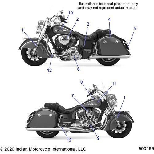 Body, Emblems And Decals All Options - 2022 Indian Springfield 111 Schematic-20286 OEM Schematic