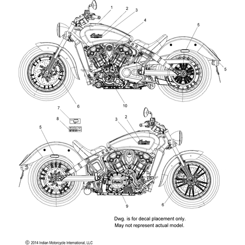 Body, Emblems/Decals - 2015 Indian Scout Schematic-28059 OEM Schematic