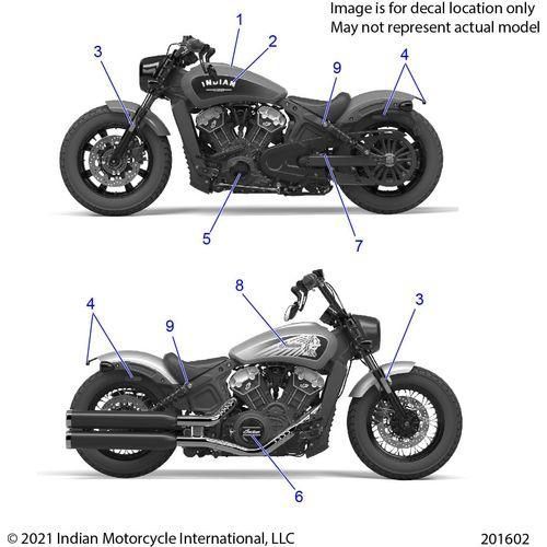 Body, Emblems/Decals All Options - 2022 Indian Scout Bobber/Bobber TwentyMt Schematic-20537 OEM Schematic