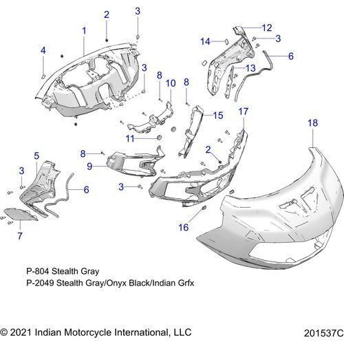 Body, Fairing Asm 1 All Options - 2022 Indian Challenger Elite Schematic-22059 OEM Schematic