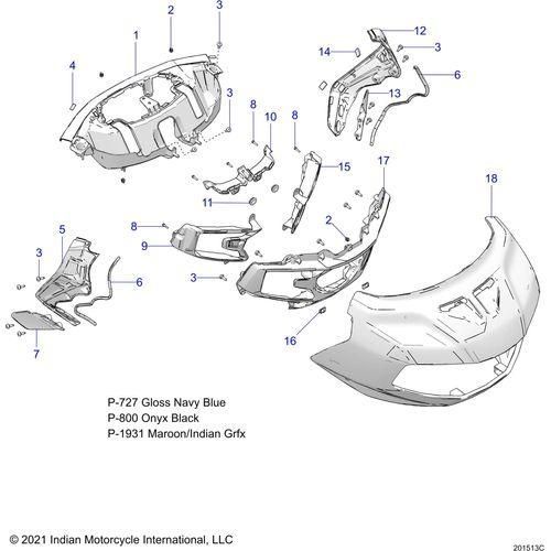 Body, Fairing Asm 1 All Options - 2022 Indian Pursuit Limited / Limited Premium Schematic-20972 OEM Schematic