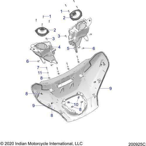 Body, Fairing Asm 2 All Options - 2021 Indian Chieftain Premium Schematic-23113 OEM Schematic