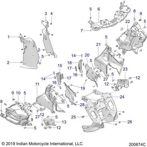 Body, Fairing Asm 2 All Options - 2022 Indian Pursuit Dark Horse / Dark Horse Premium Schematic-21040 OEM Schematic