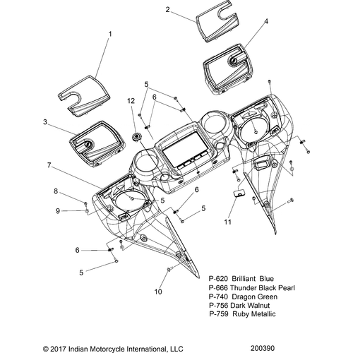 Body, Fairing Asm 4 All Options - 2019 Indian Chieftain/Chieftain Limited Schematic-25796 OEM Schematic