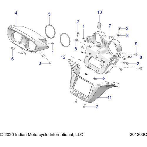 Body, Fairing Asm 4 All Options - 2021 Indian Challenger Limited Schematic-23695 OEM Schematic
