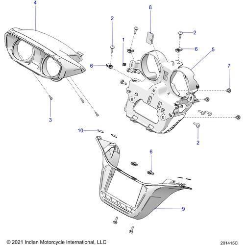 Body, Fairing Asm 4 All Options - 2022 Indian Challenger Elite Schematic-22060 OEM Schematic