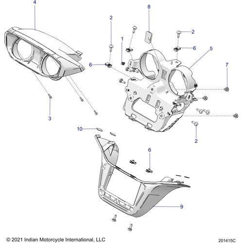 Body, Fairing Asm 4 All Options - 2022 Indian Challenger Limited Schematic-21991 OEM Schematic